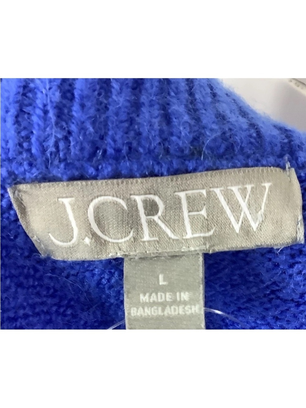 J Crew Sz L Chunky Crewneck Pullover Sweater In Super Soft Yarn In Blue - Picture 5 of 7